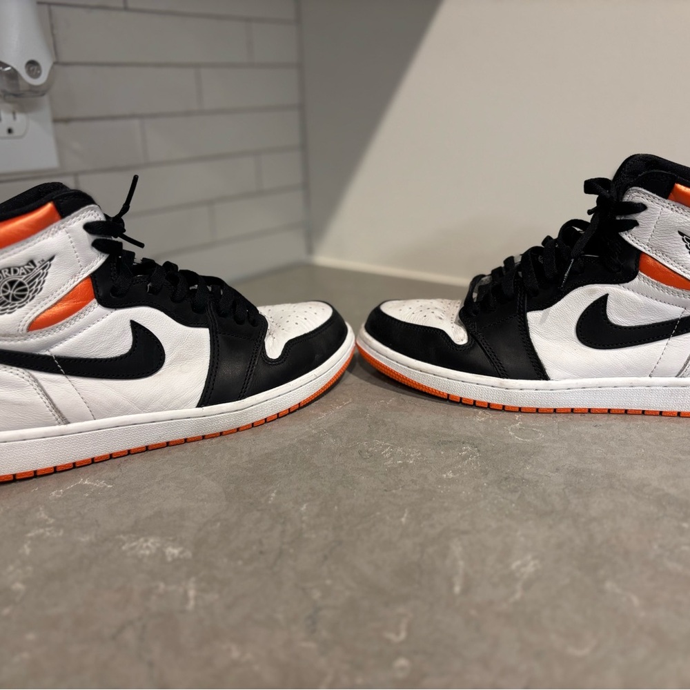 Nike Air Jordan One Electros - High-Tops - Black, White, and Orange Accents